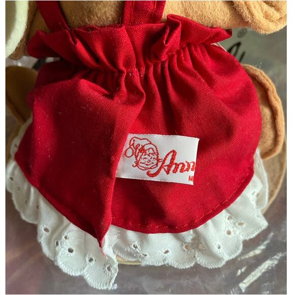 Annalee 1997 10"  Valentine Open Eyes Gold Scissors Doll With Bag Mint Condition - Picture 6 of 8